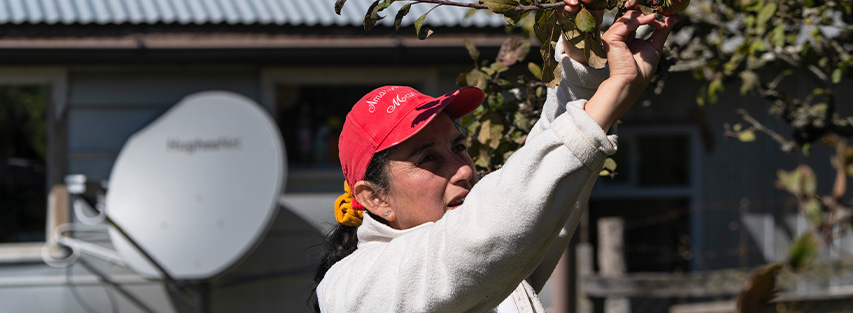 Cecilia Ojeda con hughes internet satelital